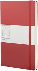 Notitieboek Moleskine large 130x210mm lijn hc rood 1 Stuk