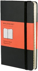 Adresboek Moleskine pocket 90x140mm hard cover zw 1 Stuk