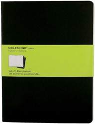 Schrift Moleskine 190x250mm blc 240pag zwart 3st 3 Stuk