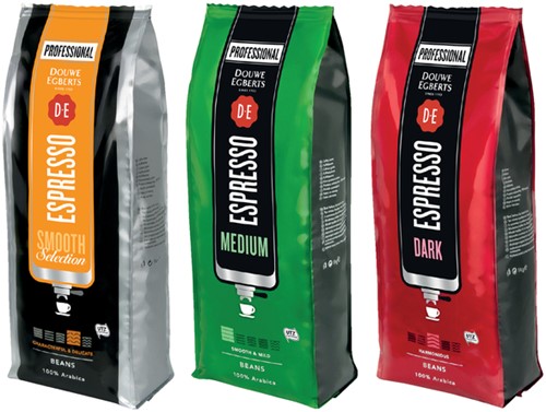 Koffie Douwe Egberts espresso bonen medium smooth 1000 Gram-3