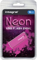 USB stick 2.0 Integral Neon USB-A 16GB roze 1 Stuk