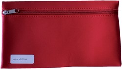 Schooletui 15x26cm met rits skai helder rood 1 Stuk