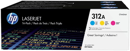 Tonercartridge HP CF440AM 312A 3 kleuren 3 Stuk