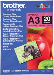 Fotopapier Brother BP-71 A3 260gr glans 20 Vel