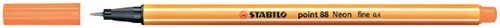 Fineliner STABILO point 88/054 F neon oranje 1 Stuk
