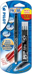 Rollerpen PILOT friXion BL-FR7 M + 3 vull zwart 1 Stuk