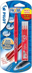 Rollerpen PILOT friXion BL-FR7 M +  3 vull rood 1 Stuk