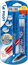 Rollerpen PILOT friXion BL-FR7 M + 3 vull blauw 1 Stuk
