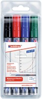 Whiteboardmarker edding 250 rond 1.5-3mm ass 4 Stuk