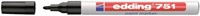 Paintmarker edding 751 op oliebasis 1-2mm zwart