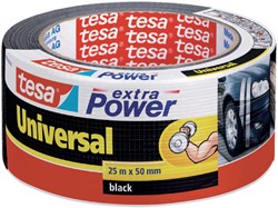Duct tape tesa extra Power Uni 25mx50mm zwart 1 Rol
