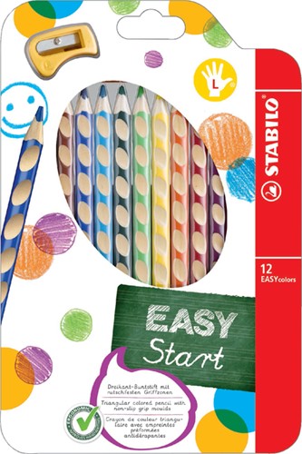 Kleurpotlood STABILO 331 Easycolors lh 12st ass 12 Stuk