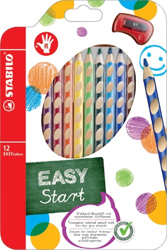 Kleurpotlood STABILO 332 Easycolors rh 12st ass 12 Stuk