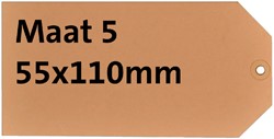Label karton nr 5 200gr 55x110mm chamois 1000st 1000 Stuk