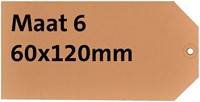 Label karton nr 6 200gr 60x120mm chamois 1000st 1000 Stuk