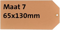 Label karton nr 7 200gr 65x130mm chamois 1000st 1000 Stuk