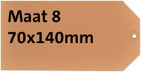 Label karton nr 8 200gr 70x140mm chamois 1000st 1000 Stuk