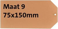 Label karton nr 9 200gr 75x150mm chamois 1000st 1000 Stuk