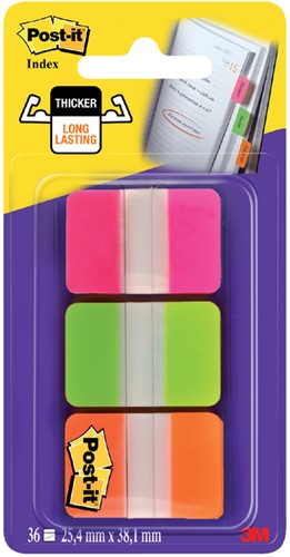 Indextabs Post-it 686GOT 25.4x38mm strong rz gn 36 Stuk