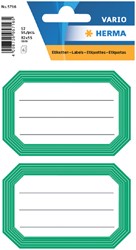 Etiket HERMA 5716 82x55mm schrift groene rand 12st 6 Vel