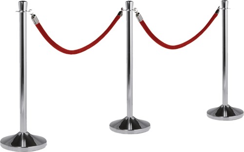 Afzetkoord Securit 150cm rood goudkleurige knop 1 Stuk-2