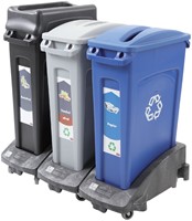 Onderstel Rubbermaid Slim Jim zwart 1 Stuk-1