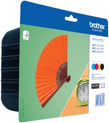 Inktcartridge Brother LC-129XLVALBP zw +3kleuren 4 Stuk
