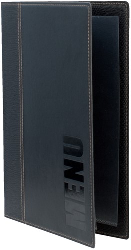 Menukaart Securit Trendy A5 1 x 2 tassen zwart 1 Stuk