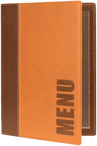 Menukaart Securit Trendy A5 1 x 2 tassen bruin 1 Stuk