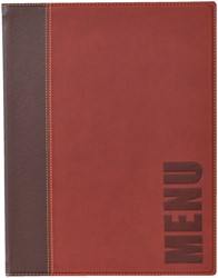 Menukaart Securit Trendy A5 1 x 2 tassen wijnrood 1 Stuk