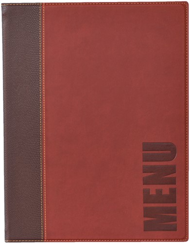 Menukaart Securit Trendy A5 1 x 2 tassen wijnrood 1 Stuk