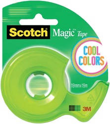 Plakband Scotch 810 19mm + handdisp Cool Colors 1 Stuk