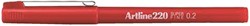 Fineliner Artline 220 rond SF rood 1 Stuk