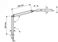 Bureaulamp MAUL Atlantic LED klem zwart 1 Stuk-2