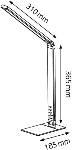 Bureaulamp Hansa led Magic plus zwart 1 Stuk-2