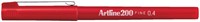 Fineliner Artline 200 rond F rood 1 Stuk