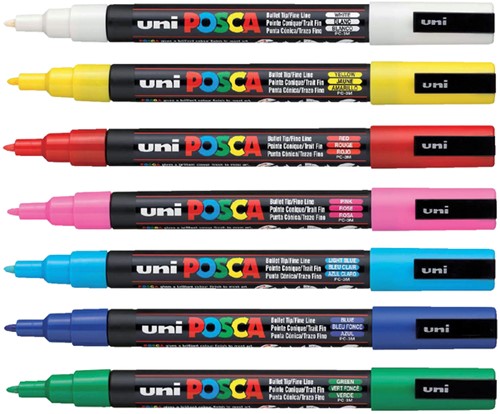 Paintmarker Uni POSCA PC3M F roze 1 Stuk-2