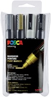 Paintmarker Uni POSCA PC5M M 4st assorti 4 Stuk