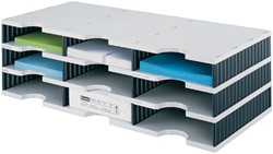 Vakkenset Styrodoc A4 9 vaks zwart grijs 1 Stuk