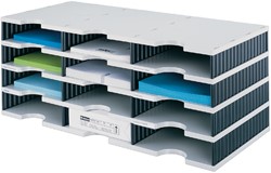 Vakkenset Styrodoc A4 12 vaks zwart grijs 1 Stuk