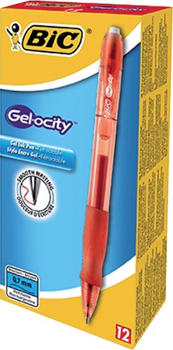 Gelschrijver Bic Gelocity M rood 1 Stuk-2