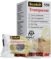 Plakband Scotch 550 19mmx33m transparant 1 Stuk