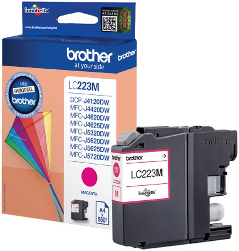 Inktcartridge Brother LC-223M rood 1 Stuk