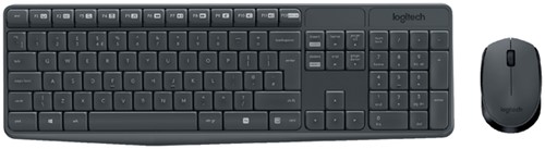Toetsenbord Logitech MK235 Qwerty muis drl zwart 1 Stuk