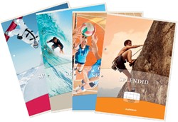 Cursusblok Aurora A4 ruit 10x10mm 2gaats 200pag 1 Stuk