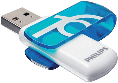 USB stick 2.0 Philips Vivid Edition 16GB blauw 1 Stuk