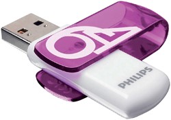 USB stick 2.0 Philips Vivid USB-A 64GB paars 1 Stuk