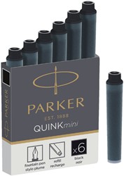 Inktpatroon Parker Quink mini tbv Parker esprit zw 6 Stuk