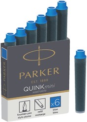Inktpatroon Parker Quink mini tbv Parker esprit bl 6 Stuk