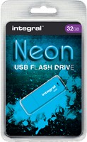 USB stick 2.0 Integral Neon USB-A 32GB blauw 1 Stuk